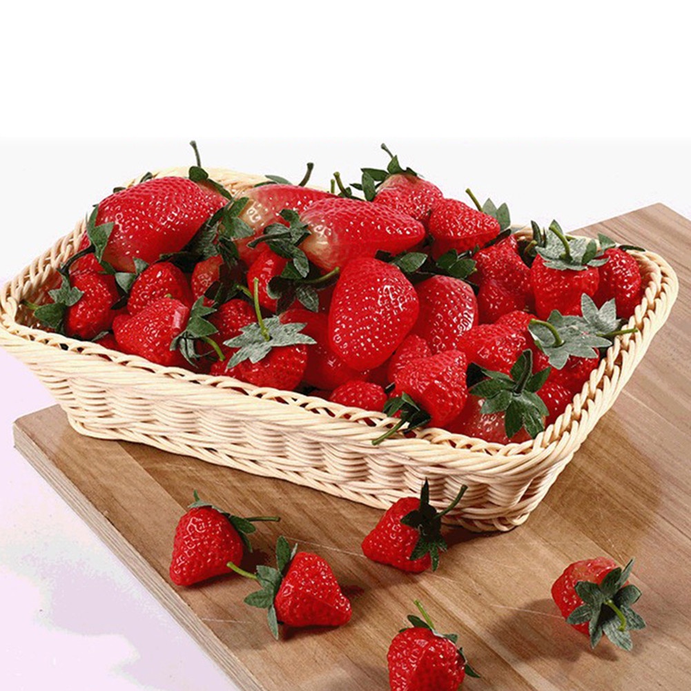 Bộ 20 Trái Dâu Giả Dùng Trang Trí Bàn