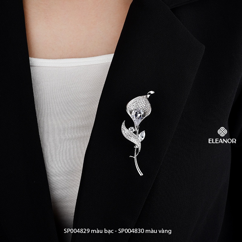 Ghim cài áo nữ Eleanor Accessories hình hoa đính đá phụ kiện thời trang 4829