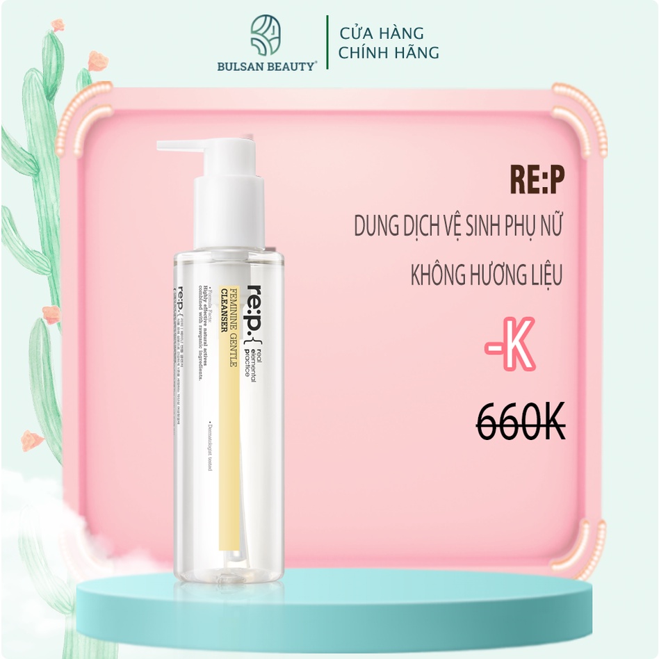 Dung Dịch Vệ Sinh Phụ Nữ Organic RE:P Feminine 200ml Bulsan Beauty