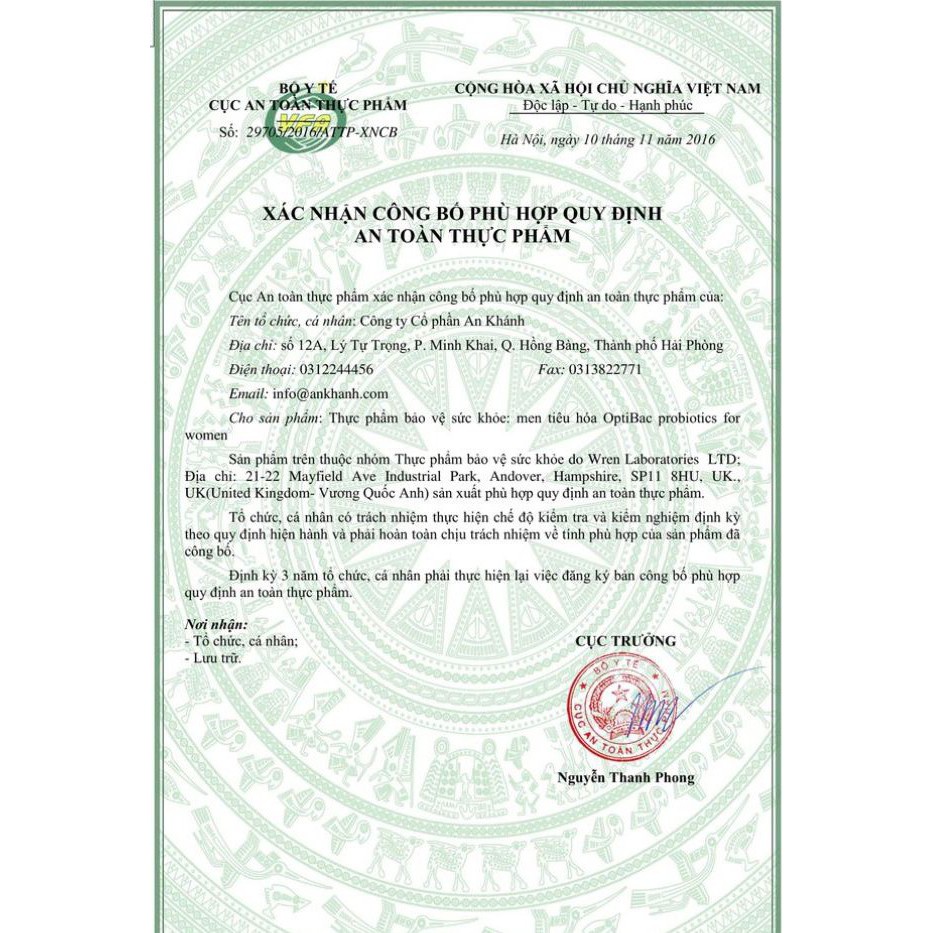 Men vi sinh Optibac tím  Giảm viên phụ khoa cho phụ nữ, dùng được cho mẹ bầu