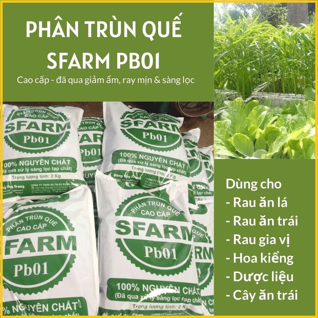 Phân trùn quế cao cấp SFARM, 5kg phân trùn quế hữu cơ sfarm nguyên chất, giàu dinh dưỡng