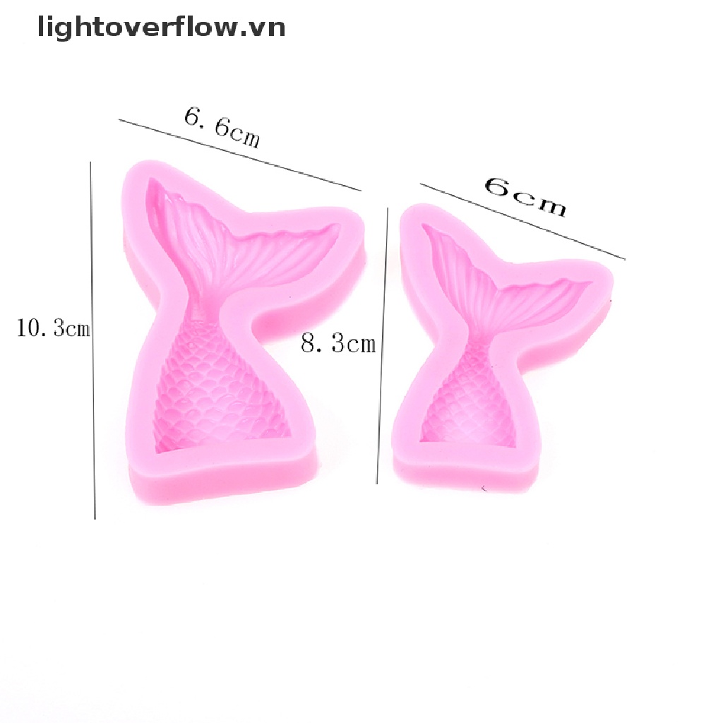 Khuôn Silicon Làm Bánh Kẹo Hình Đuôi Nàng Tiên Cá Trang Trí Giáng Sinh