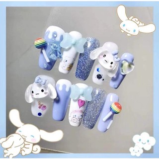 1987 Nailbox Hoạt hình thỏ trắng cinnamoroll Press On Nails Móng giả