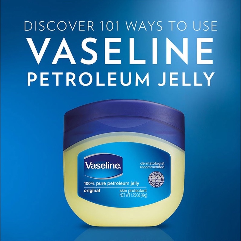 Sáp dưỡng ẩm đa năng VASELINE 100% Pure Petroleum Jelly Original Mỹ 49g, 212g của Mỹ