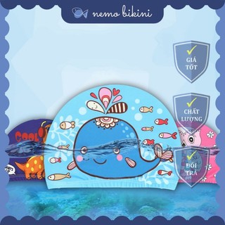 Mũ bơi trẻ em, mũ bơi cho bé trai bé gái hoạt hình ngộ nghĩnh Nemo Bikini