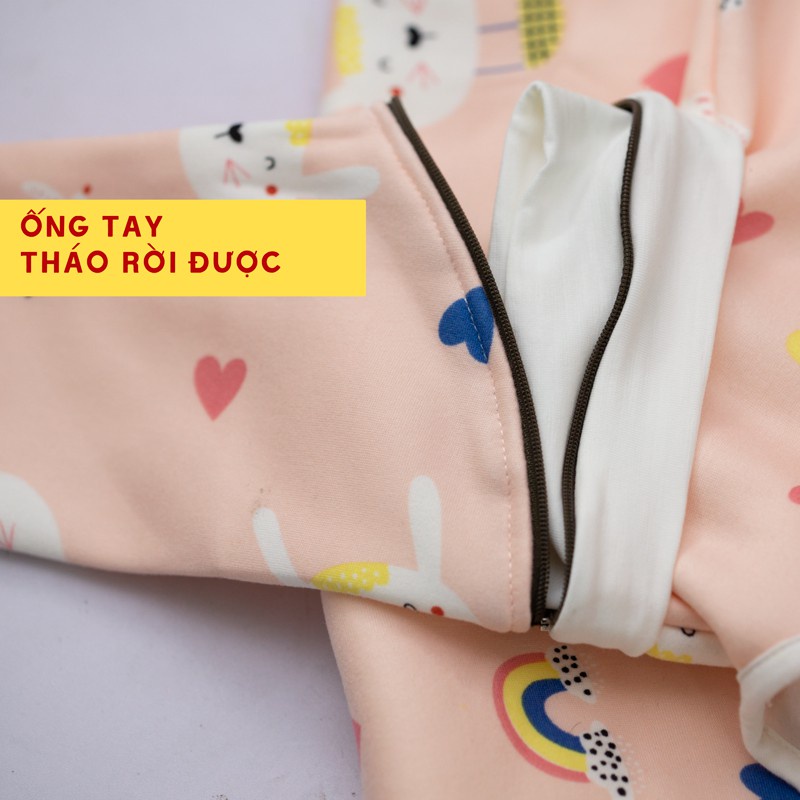 Túi Ngủ Noonon cho bé có ống tay tháo rời từ 3 tháng- 5 tuổi