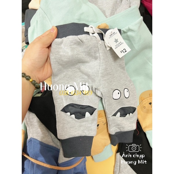 Quần nỉ bông bé trai bé gái auth tuồn