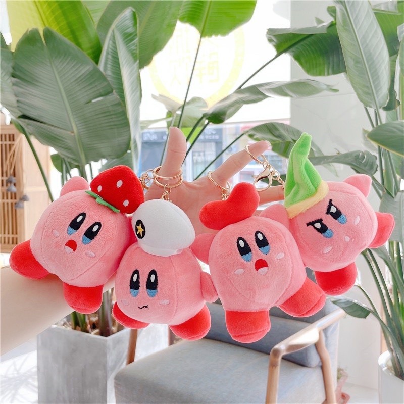 (4 màu) Móc khoá, móc chìa khoá Kirby đáng yêu trang trí balo túi xách