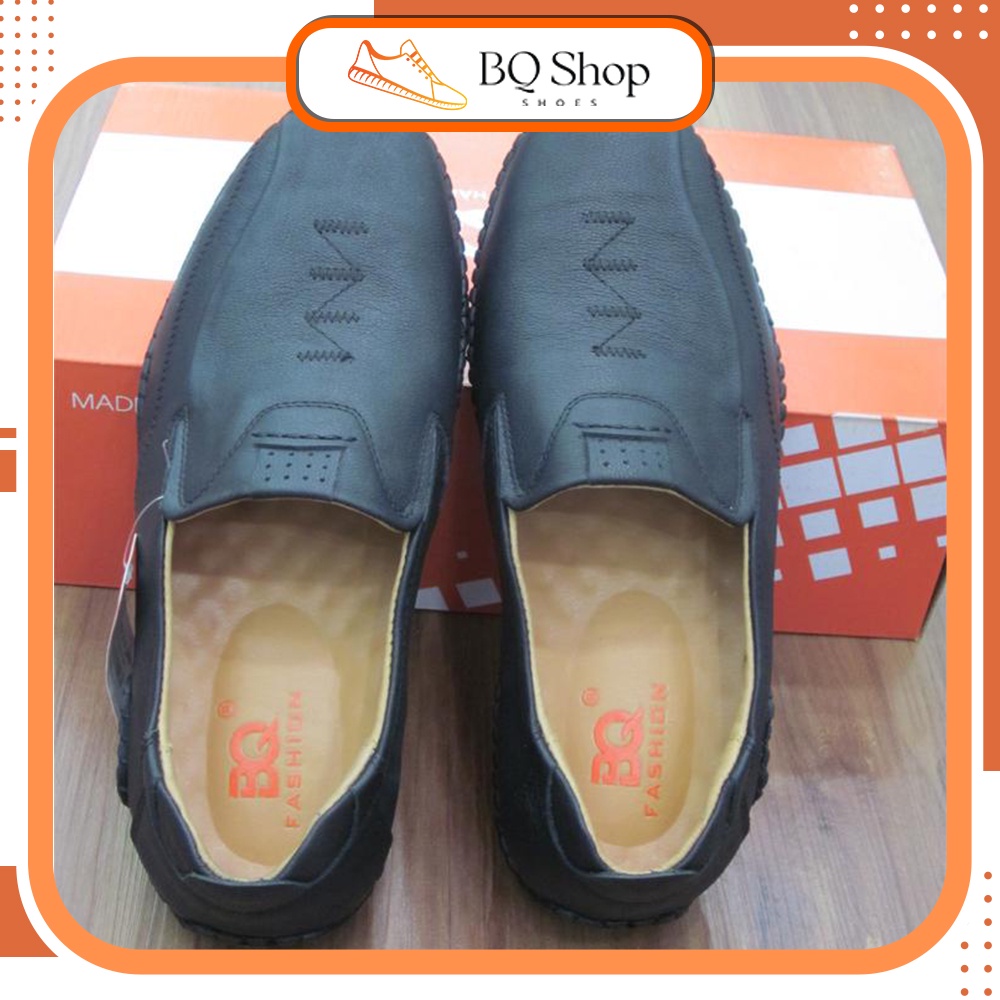BQ42 Giày Lười Nam Da Bò Cao Cấp Thiết Kế Lịch Sự Sang Trọng, Với Đế Cao Su Êm Chân BQ