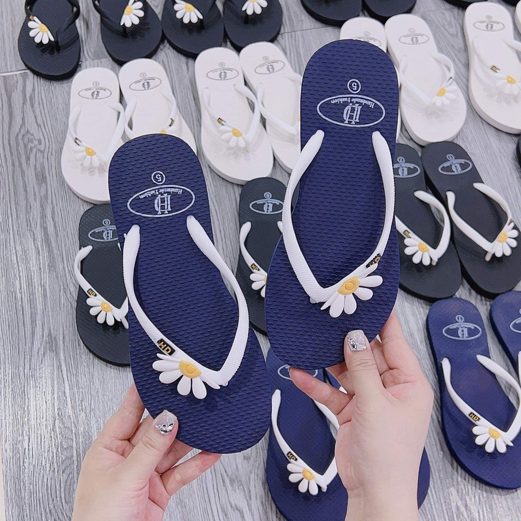 Dép Xỏ Ngón Nữ Đi Biển Cao Su Siêu Bền Đế Mềm Êm Chân Chống Trượt TRINH LÊ SHOP GIÀY DÉP TLR12