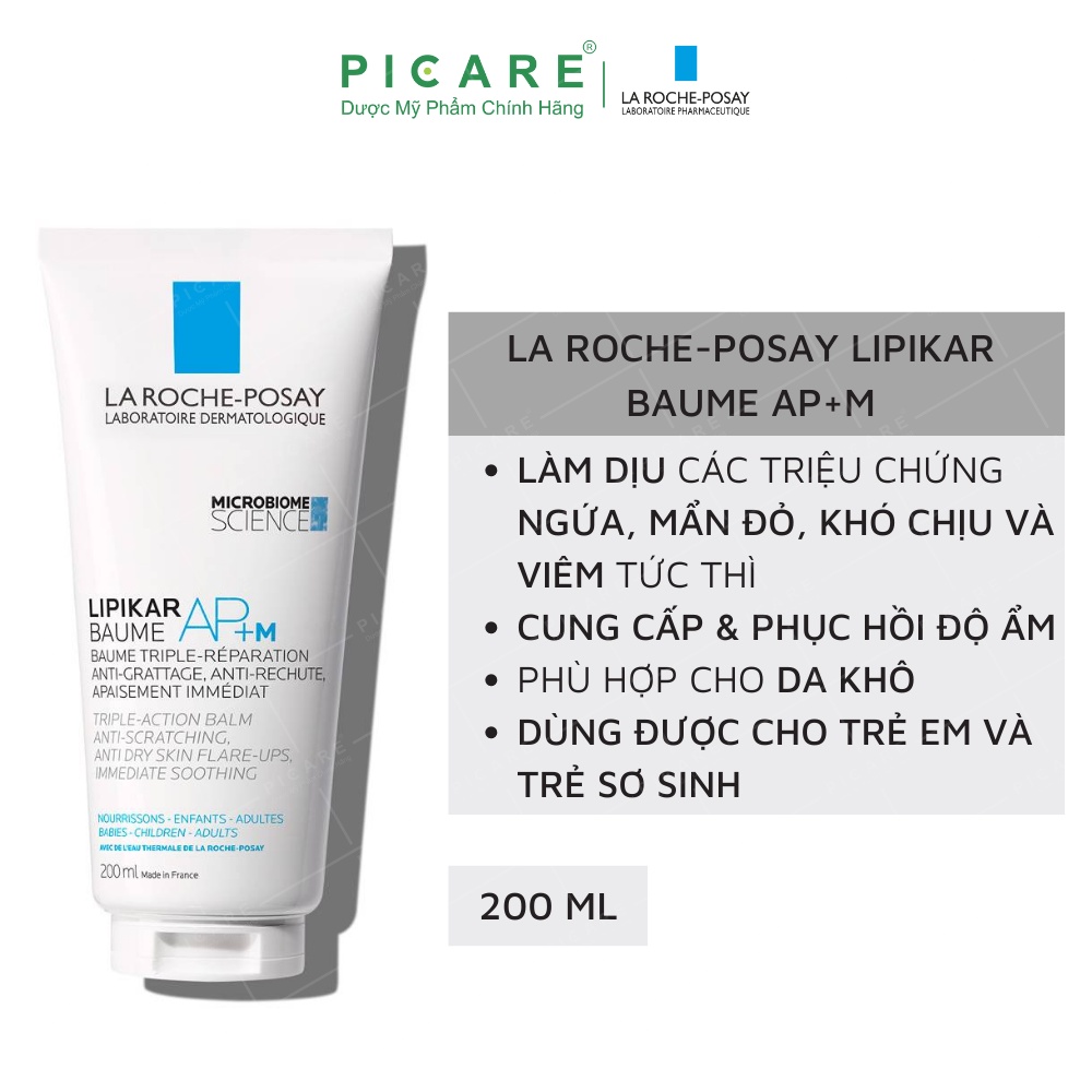 Kem dưỡng giảm ngứa cấp ẩm cho da khô, cơ địa La Roche Posay Lipikar Baume AP+ (75ml - 200ml)