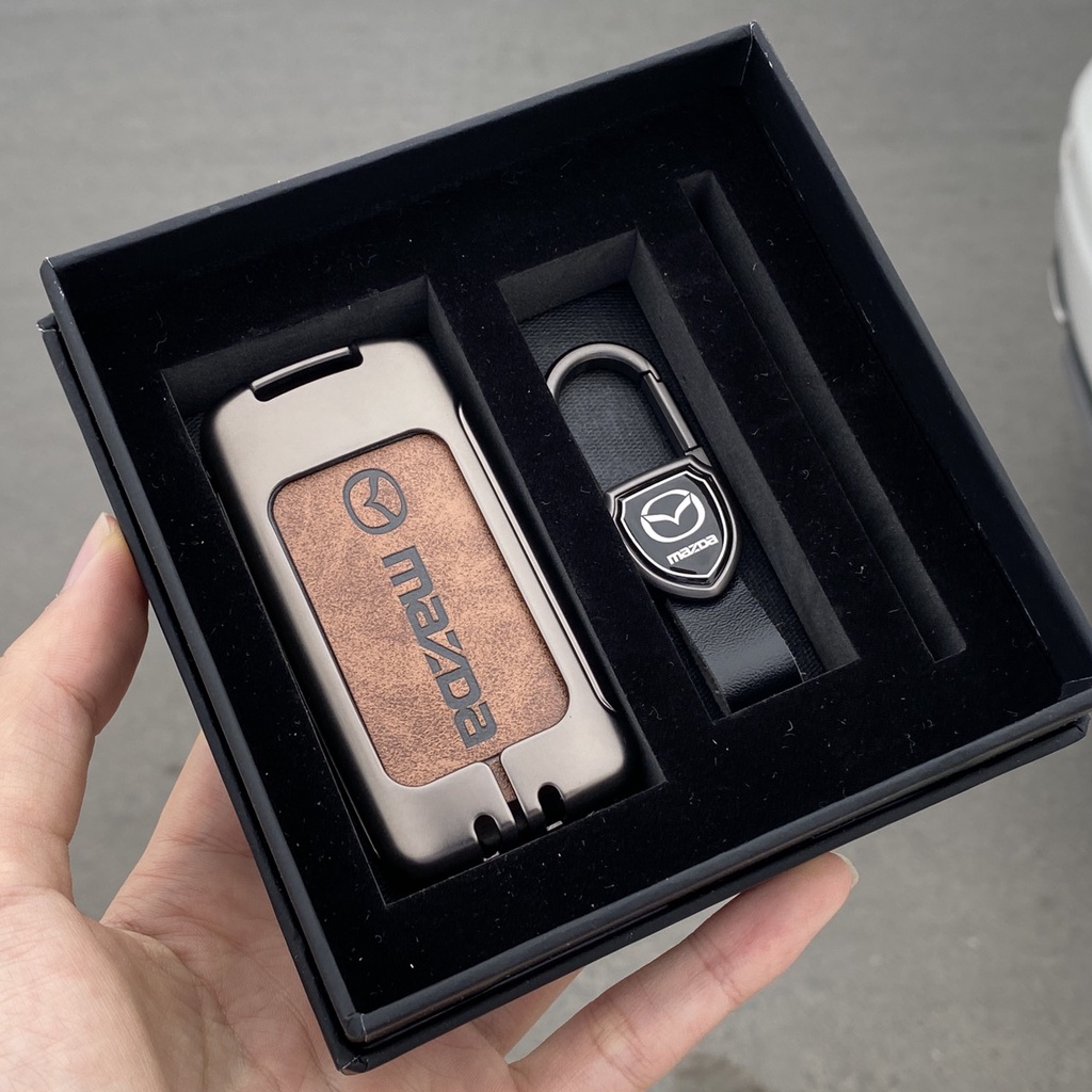Vỏ ốp khoá xe hơi - Bọc chìa smartkey ô tô Mazda3 chìa vuông