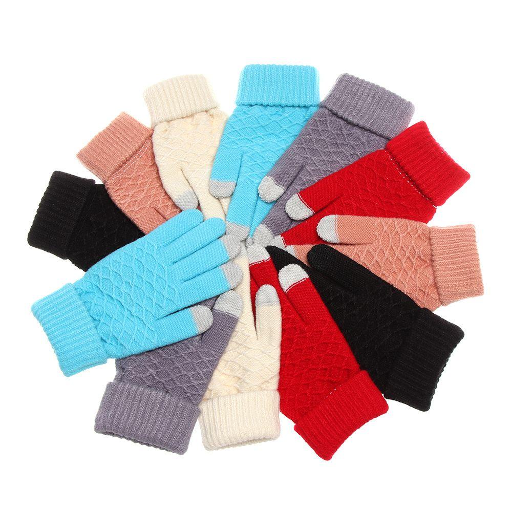 Găng Tay Len Hở Ngón Giữ Ấm Mùa Đông Mềm Mại Hiệu Kat1