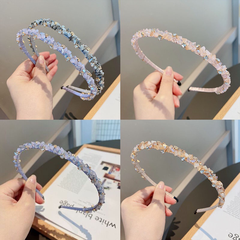 Korean Fashion Versatile Crystal Hair Band 2022 New Tide Temperament Headband Bangs Hairbands Female Hair Accessories