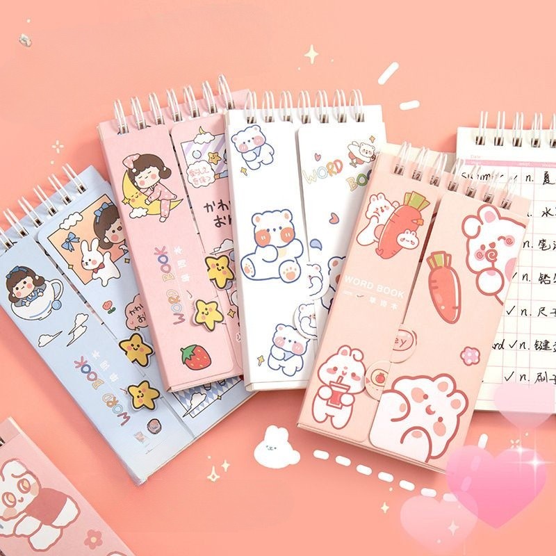 Sổ Tay Ghi Chép Từ Vựng Tiếng Anh Mini Cute Dễ Thương Ghi Chú Bìa Trơn VPS20
