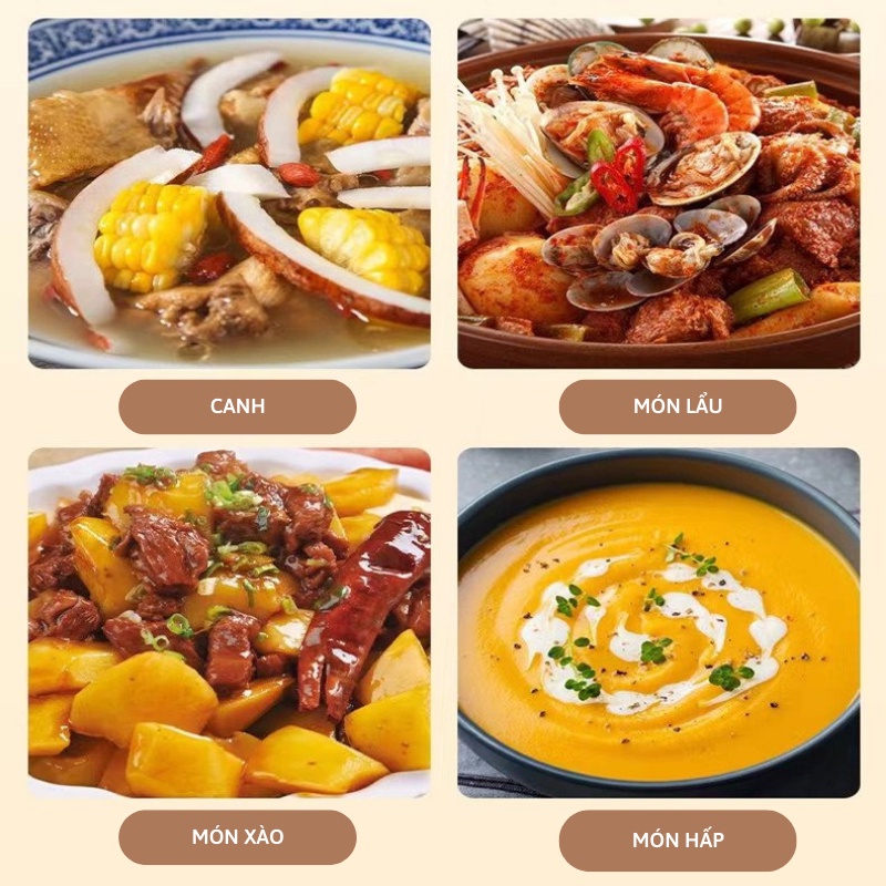 Nồi áp suất đa năng mô phỏng hình quả bí ngô đáy vân đá chống dính hàng Quảng Châu cao cấp Miibooshi