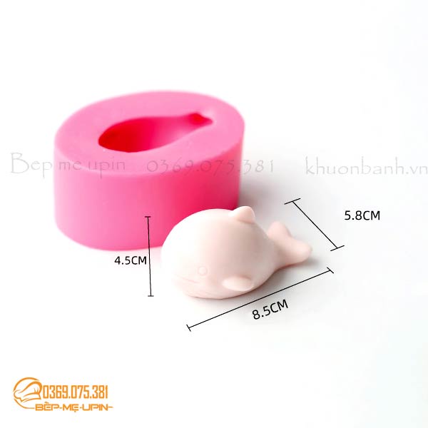 Khuôn silicon cá voi cá heo làm bánh rau câu trang trí bánh sinh nhật