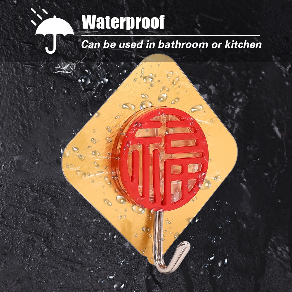 1 Móc Treo Đèn Lồng Đỏ Thắt Nút Đa Năng Dán Tường Không Cần Đóng Đinh Phong Cách Trung Hoa