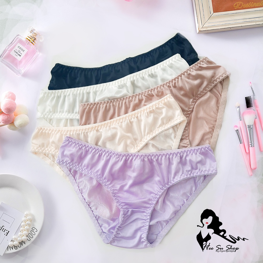 Quần lót thun lạnh lụa bóng trơn Angel mã sản phẩm 115 size vòng 3 dưới 96cm