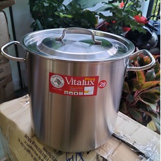 Nồi hầm cao 3 đáy vitalux plus28x28cm, 17.2l - 171228 zebra thái lan