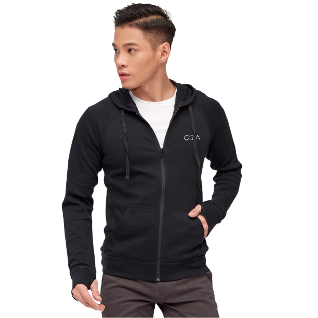 Áo khoác chống nắng có mũ, gấp lại thành túi aknr02 jk8062 Ciza chất vải thun cotton rất mềm mại, thoát hơi nhanh chóng.