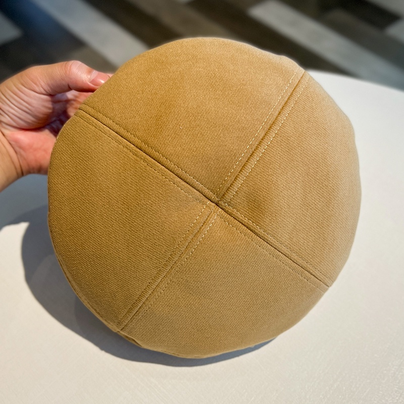 Mũ Beret Len Phối Dây Xích In Chữ Phong Cách Hàn Quốc Thời Trang Thu Đông Cho Nữ