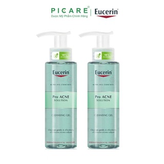 Gel rửa mặt dành cho da nhờn mụn Eucerin Pro Acne Cleansing Gel 200ml x 2
