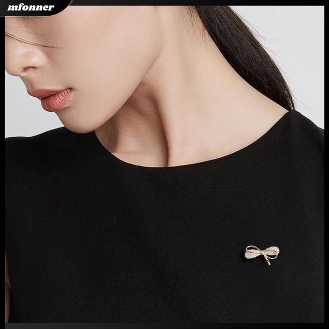 Ghim Cài Áo Hình Nơ Đính Đá Thời Trang Cho Nữ