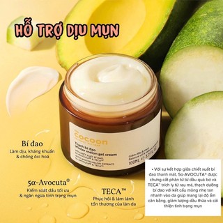 Thạch bí đao cocoon cung cấp ẩm và ngăn ngừa mụn