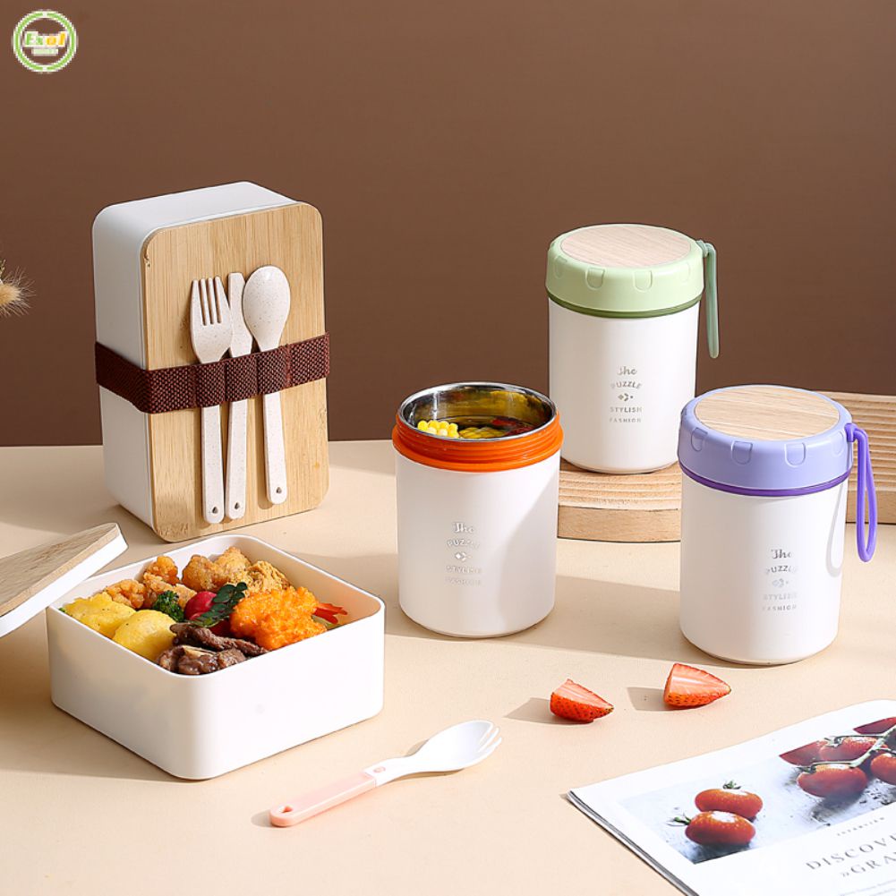 Đồng Hồ Nam Dây Thép Không Gỉ Cách Nhiệt Canh Cốc Ăn Sáng Cốc Nấu Cháo Sữa Di Động Ngoài Trời Cốc Tiện Dụng _ Exo1