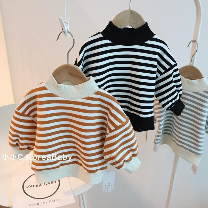 Áo Hoodie Cổ Cao Họa Tiết Kẻ Sọc Mới