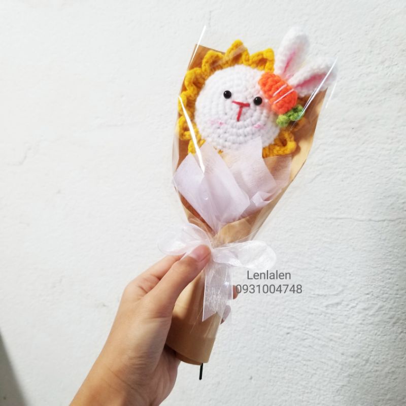 CÓ SẴN - Bó hoa thú len handmade làm quà tặng hoặc trang trí