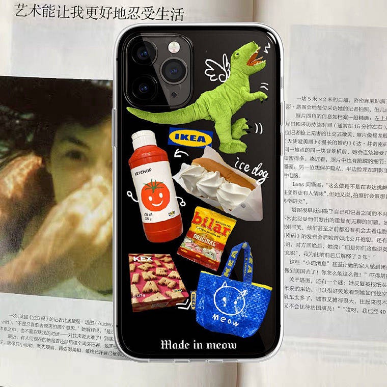 Ốp điện thoại chống rơi trong suốt họa tiết dễ thương cho nữ thích hợp cho iPhone 12 11 13pro X/ XR Xsmax 14 78plus chJi