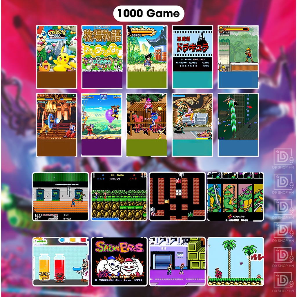 Máy chơi game cầm tay M8 Plus - Màn hình sắc nét - 500 Game hot - Pin cực khủng - New 2022