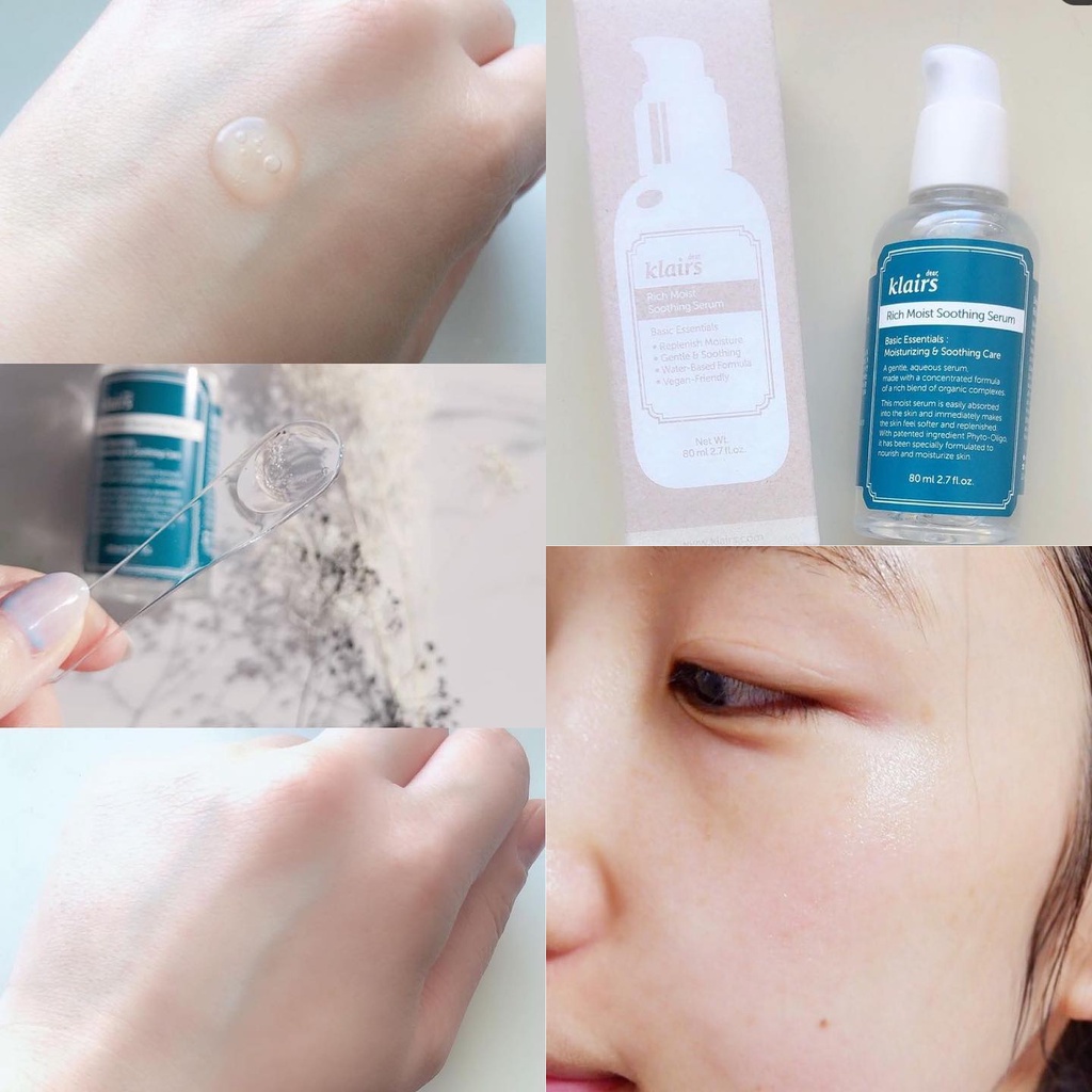 Serum tinh chất dưỡng ẩm sâu Klairs Rich Moist Soothing Serum 80ml
