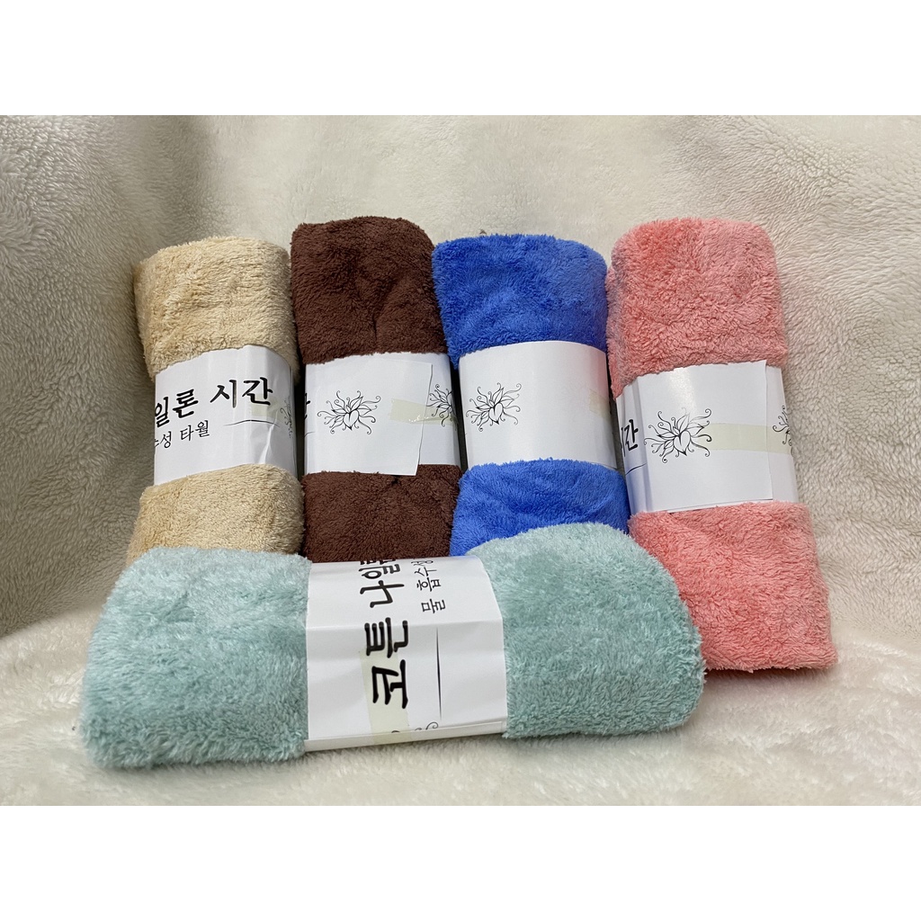 Khăn tắm 💖Lông cừu💖 siều mềm mịn size 35x75cm - Siêu thấm hút, thích hợp lau mặt, quấn đầu, lau người