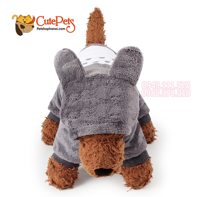 Áo lông Totoro 4 chân dành cho chó nhỏ từ 1kg - 10kg - Petshophanoi Phụ kiện thú cưng  Pet shop Hà Nội