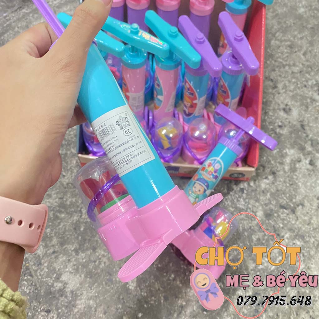Đồ Chơi Ống Bơm Bong Bóng Kèm Bóng Dễ Thương Cho Bé