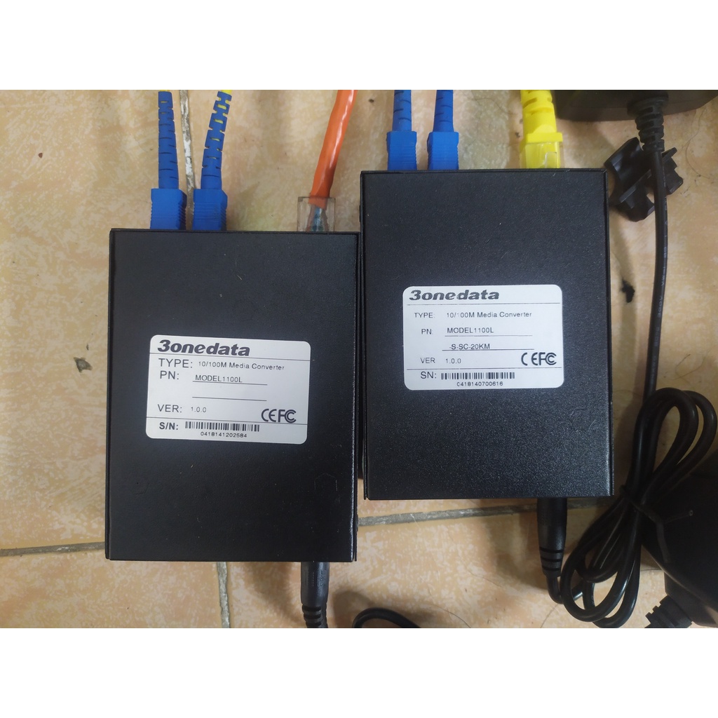Converter quang 2 sợi 100M 3Onedata 1100L-S-SC-20KM