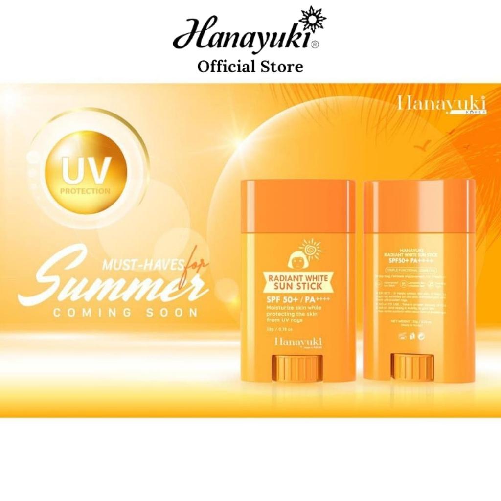 Kem Chống Nắng Hanayuki Dưỡng Trắng Kiềm Dầu Nâng Tông SPF 50+/PA++++, Sáp Chống Nắng Bảo Vệ Da Hanayuki Chính Hãng 22g