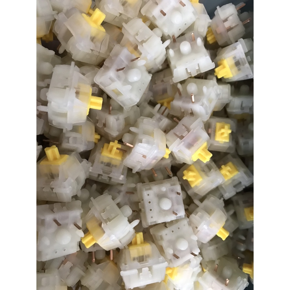 Switch Gateron Yellow Pro/Milky Yellow Pro công tắc dùng cho bàn phím cơ đã lube tại tungcustom