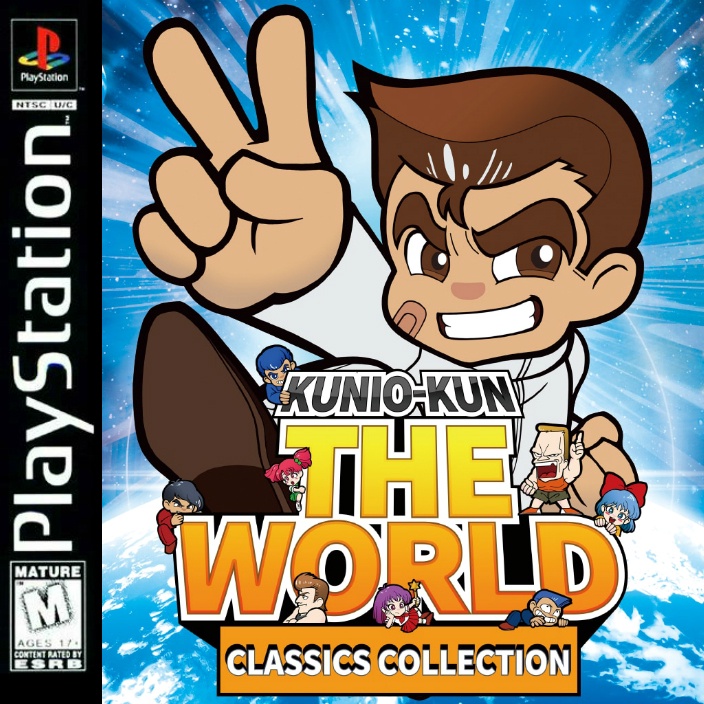 Kunio-Kun Bộ sưu tập kinh điển thế giới ps1 CD Bao gồm Kunio được sử dụng để chơi trên máy. trò chơi