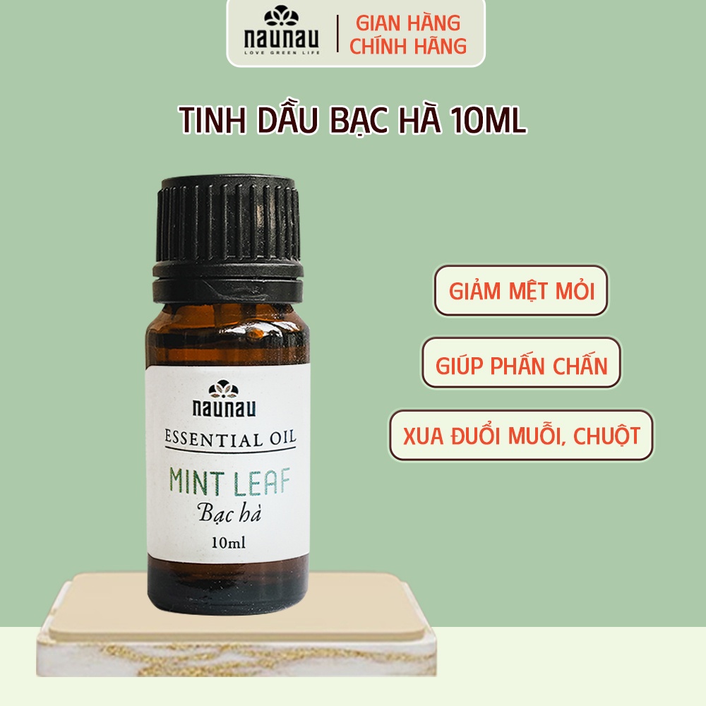 Tinh Dầu Bạc Hà NauNau Cao Cấp Hương Mát Tỉnh Táo Đuổi Muỗi Côn Trùng Xông Phòng 10ml