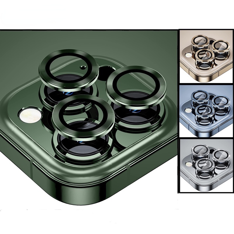 Khung Bảo Vệ Ống Kính Camera Sau Bằng Kim Loại Cho iPhone 15 14 Plus 11 12 13 Pro Max 13 Mini