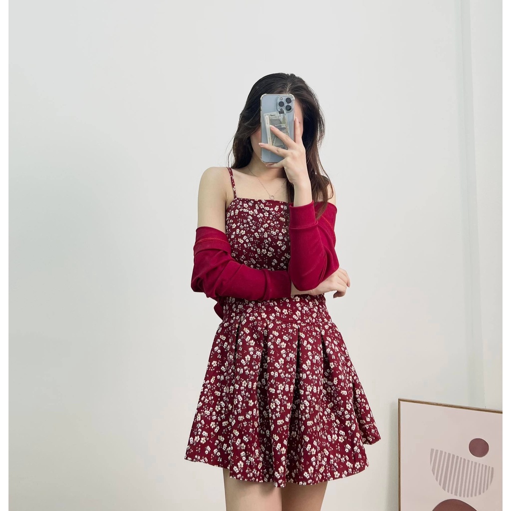 XẢ HÀNG Set váy hai dây kèm áo cardigan Miho.house