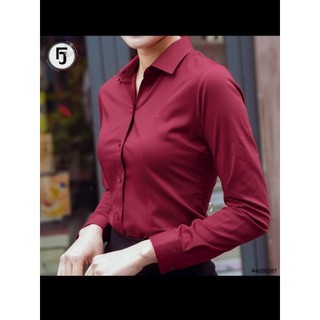 CÓ SẴN.Áo sơ mi nữ Thái Hòa đỏ đô mã 047.