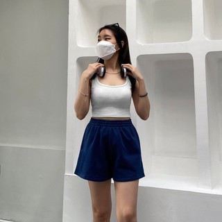 Quần short nỉ chân cua cotton cạp chun BASIC SHORT PANTS