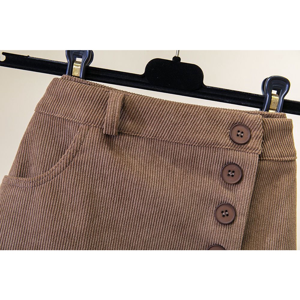 Chân Váy Nhung Dáng Chữ A Lưng Cao Xẻ Tà Thời Trang Thu Đông Mới 2022