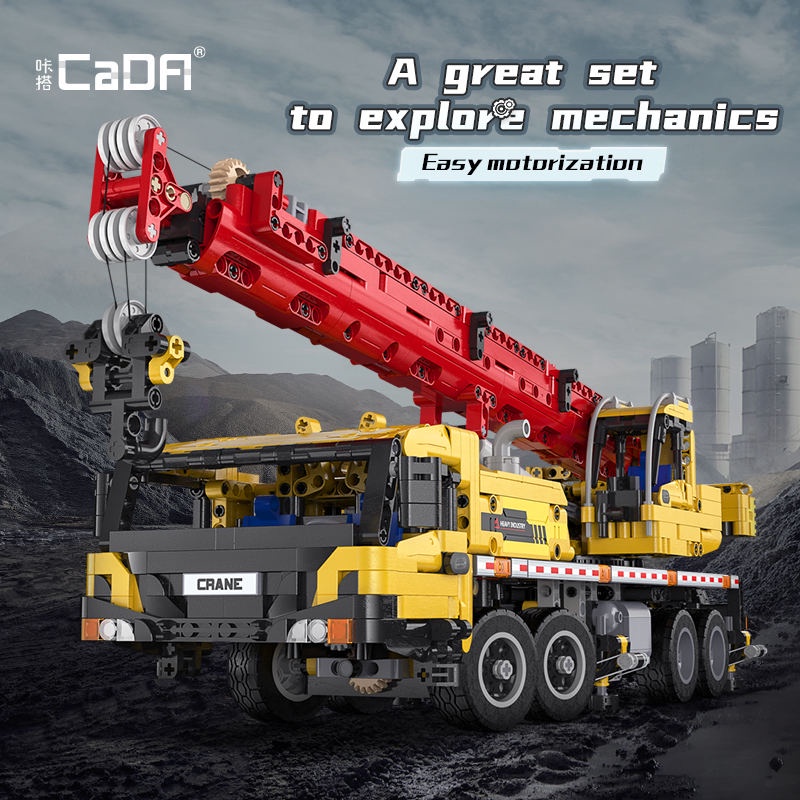 Đồ Chơi Lắp Ráp Mô Hình 3D CaDA Master Xe Cần Cẩu C61081 (1831 mảnh, Mobile Crane) [Non Lego]