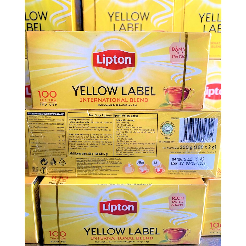 Trà Lipton Nhãn Vàng 25-50-100 gói x 2g